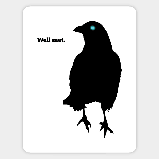 Well met Hugin Sticker by pelibeli